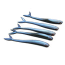 5 Pcs Silicone Fishing Lures Baiting Deepwater Crank Bass Pike Casting MSG