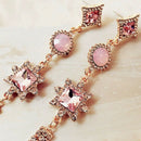Fashion Geometric Women'S Hanging Earrings Colorful Rhinestone Jewelry Eleg