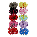 10pcs Girls Polka Dots Bowknot Elastic Turban Headbands Hair Accessories