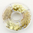 65 PCS Decorative Paper Clips Set,Multi-Kind Push-Pin Map Tacks Long Tail C W4V1