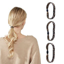 10Pcs Leopard Print Elastic Hair Ties Rubber Band Seamless Wide Ponytail Holder