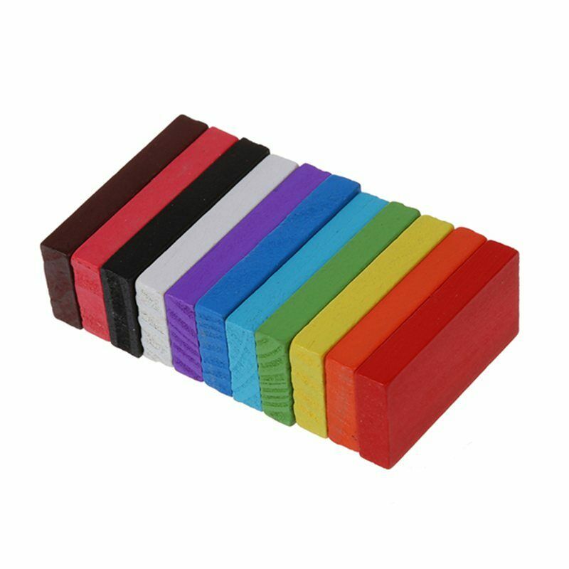 Pack of 120 Mix Wooden Kids Children Domino Game Play Toys I9X7