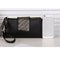 Women PU Leather Fashion Black Rivet Handbag Clutch Bag Zipper Long Wallet