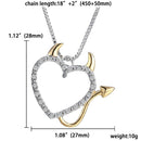 Fashion Devil Necklace Heart Pendant Necklace Jewelry for Women