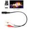 3.5mm AUX Male to 2 RCA Female Splitter Cable Stereo Audio AV Adapter Cord 1Pc