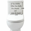 Toilet Seat Art Wall Quote Stickers Bathroom Decoration Decals Vinyl Art Decor