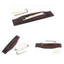 Rosewood Guitar Bridge Adjustable Shaft Saddle Nut Set For Folk Acoustic Guitar