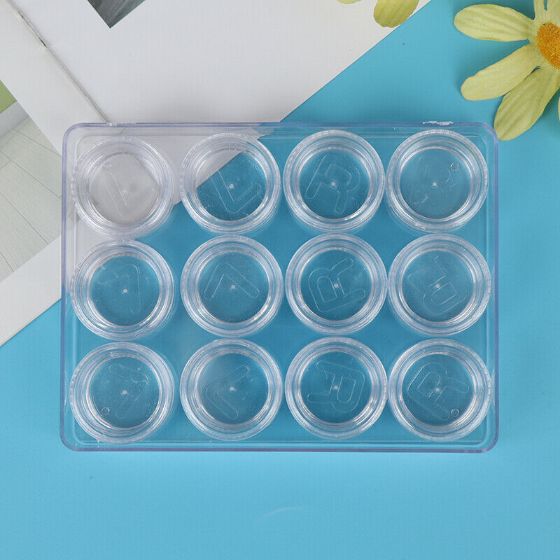 12 Pcs Contact Lens Box Holder Set Portable Clear Eyewear Bag Container Ca3C