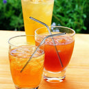 2pcs Stainless Steel Metal Drinking Straws Reusable Washable+1pc Cleaning Brush