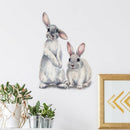 Animal Rabbit Painting Wall Stickers For Room Wall Decals Home Nordic Decora Gw