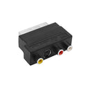 21 Pins SCART 3RCA S-Video Audio Video Adapter Converter with In/Out Switch NEW