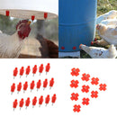 30 Pieces Automatic Poultry Nipples - 360 Degree Drinker Waterer for Chicken