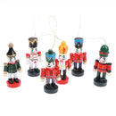 1Pcs 6cm Mini Wooden Nutcracker Soldier Christmas Tree Pendants Home Decor G Hn