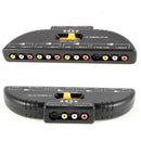 4-Way Audio Video AV RCA Switch Game Selector Box Splitter Black