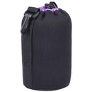 Waterproof SLR Camera Drawstring Lens Pouch Protective Brushed Cover (L)