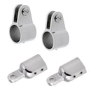 2 Pieces 22mm for Boat Bimini Top Pipe Eye End Cap + 2 Pieces Clamp Jaw Slide