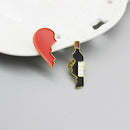 2pcs Heart Wine Bottle Pin Brooch Jacket Backpack Enamel Badge Jewelry Gift A