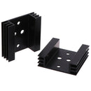 2Pcs 45x45x14mm TO3 Transistor Heat Sinks TO-3 Black Amuminum  BX