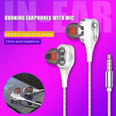 Wired Earphone Universal 3.5mm Bass Earbuds In-Ear Earphones w/Mic (White)