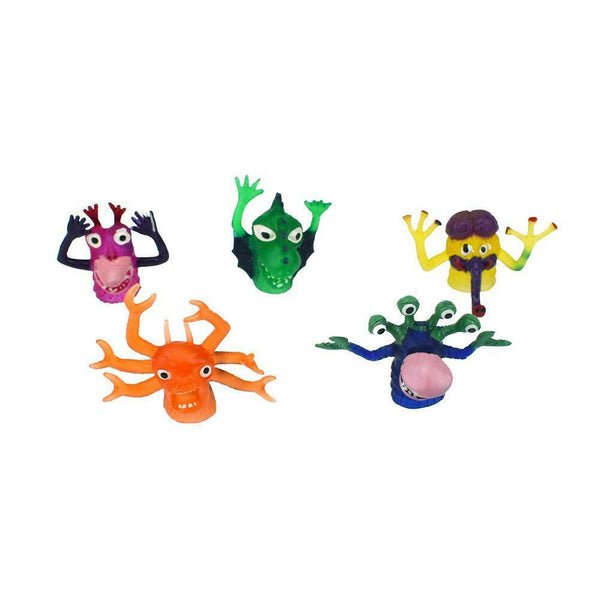 5pcs Novelty Plastic Cartoon Monsters Finger Puppet Toys Storytelling Props
