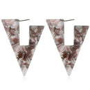 European And American Style Exaggerated Gray Earrings Geometric Triple-corn N8H9