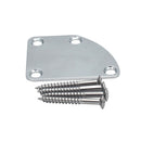 Electric Guitar Neckplate Metal Neck Plate with Screws for Guitar Bass Parts