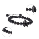 Men Black Spartan Helmet Beaded Natural Stone Adjustable Macrame Bracelet G I0M7