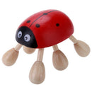 Ladybug Six Feet wooden Massager Massage head Beetle Red