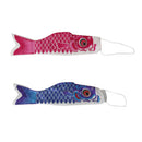 2pcs Japanese Windsock Carp Flag Koinobori Fish Wind Streamer Blue & Pink