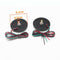 2pcs  Round Reflector 6mm Nuts LED Rear Tail Brake Stop Lights Red Lens