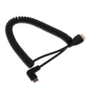 Coiled Stretch Spring HDMI Male to Left Angle HDMI Male M/M HD Cable