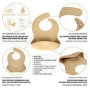 Adjustable Silicone Bib Baby Feeding Saliva Towel Burp Cloth Aprons (B)