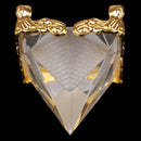 1Pc Feng Shui Egypt Egyptian Crystal Clear Pyramid Ornament Home Decoratio uW