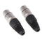 2x Metal 4Pin XLR Female Cable Connector for Pro Microphones