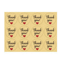 600Pcs Handmade Thank You Stickers Round Kraft Paper Labels DIY Birthday Decor