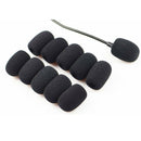 10PCS/Set Microphone Headset Grill Windscreen Sponge Foam Black Mic Cover Cap