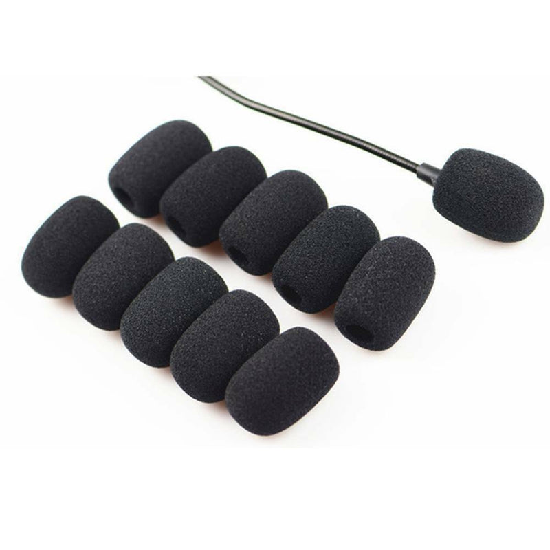 10PCS/Set Microphone Headset Grill Windscreen Sponge Foam Black Mic Cover Cap