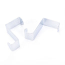 2Pcs  Stainless Steel Metal Over Door Hooks for Clothes Coat Robe Hanger -Q
