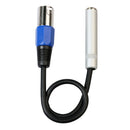 Balanced 3-Pin XLR Male to 6.35mm Female Jack Stereo Audio Cable, Mic Adapter