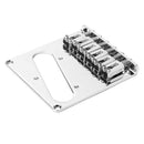 Metal Electric Guitar Saddle Bridge Tailpiece Plate - Chrome