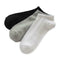 6 Pairs Solid Casual Cotton Breathable Invisible Crew Socks (3-color Mixed) A#S