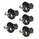 5pcs 1.4W T5 Halogen Car Gauge Bulbs for Interior Instrument Light Black
