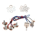Guitar Circuit Wiring 2V/2T Toggle Pickup Selector A500K B500K Pot White