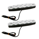 Great Performance 2Pcs 6 LED Car Running Lights DRL 12V 6000K with Flowing