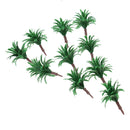 10X/Pack 4.5cm/1.77inch Green Models Tree 1/150 N for RR Railway Mini Scene