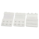 3pcs Lady 3 x 3 Hook and Eye Tape Streych Extension Bra Extender White