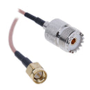 1Pc UHF SO239 female PL259 to SMA male plug crimp RG316 cable jumper pigtail 3c