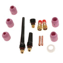 13pcs Welding Torch Gas Lens Tig Cup Kit for WP-17,18,26 TIG Welding Torch