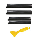 4X Car Universal Carbon Fiber Car Door Plate Sill Scuff Cover Anti Scratch