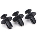 50Pcs 8 mm Auto Car Bumper Fender Retainer Push Black Plastic Clips Fasteners M&